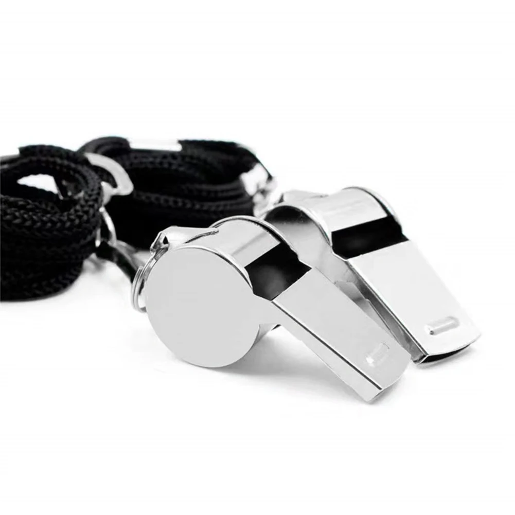 Sport whistle sports whistle soccer whistle metal whistle 1-10PC Portable Referee Whistles Rope Sport Rugby Metal Whistle Party Training Soccer Football Basketball Cheerleading Tool