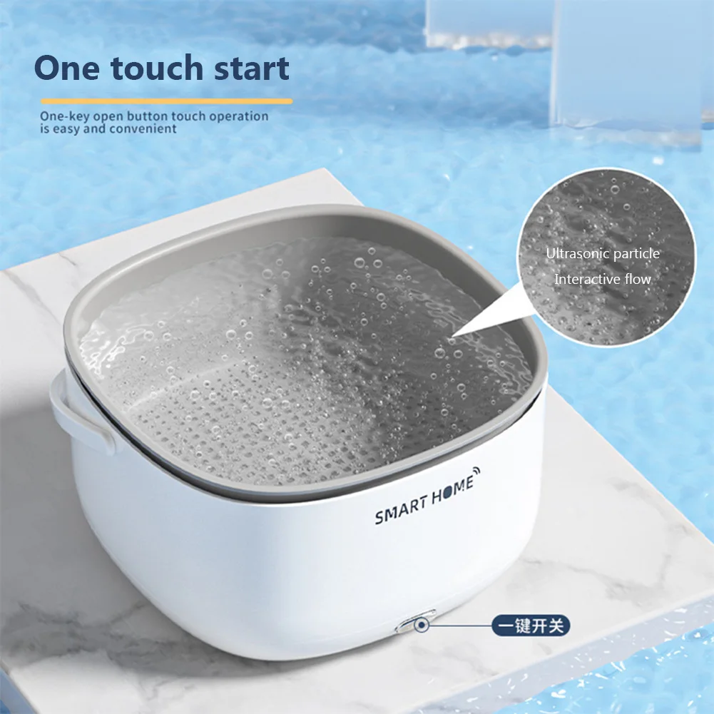Ultrasound Vegetable Washing Machine with Handle Food Grains Purifie Basket Household Kitchen Gadgets for Tableware Bottles 2