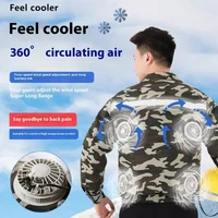 4 Fan Ice Jacket Men’s Smart Usb Refrigeration Coat Air Conditioner Clothes Summer Fishing High Temperature Camouflage Work Vest
