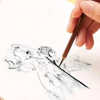 Pennello per calligrafia in pelo di donnola super fine Pittura cinese Pennello per disegno a tratteggio per acquerello Pennello per pittura a olio artistica in pelo di lupo