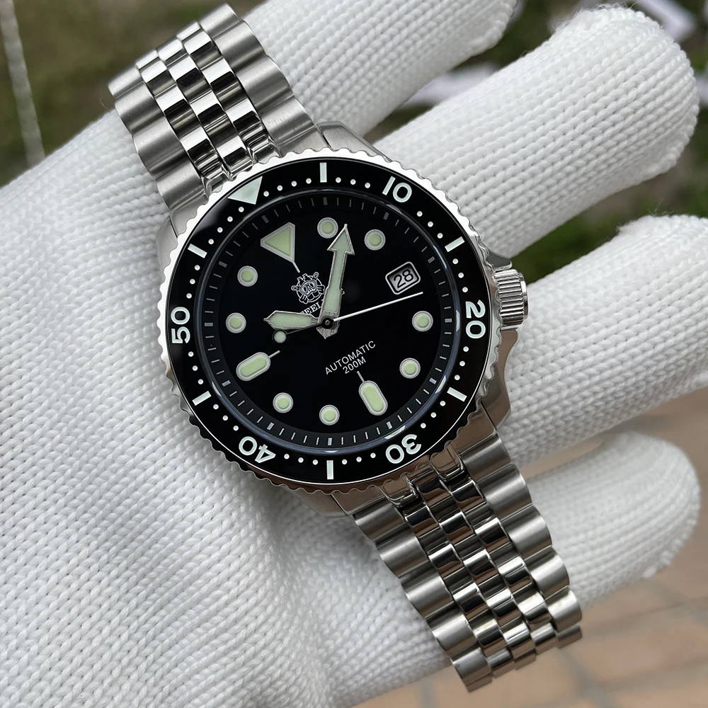 STEELDIVE SD1996 Automatic Dive Watch  Replacement Bracelet Fully Brushed Signed Buckle Milled Clasp with Safety