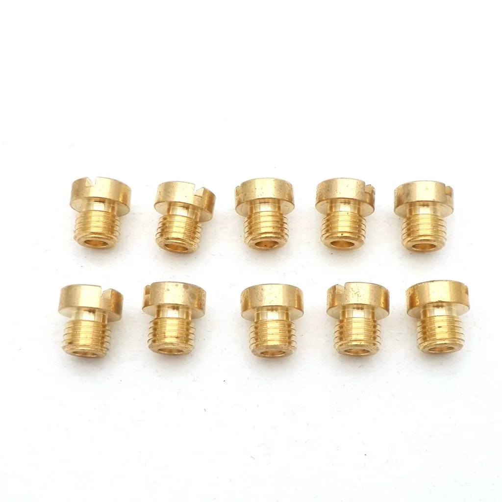 Pack of 10pcs 6mm 5mm Thread Motorcycle Main Jet M6 M5 Kit for DellOrto BGM Motoforce Carburetor Injector Nozzle Size 50-200