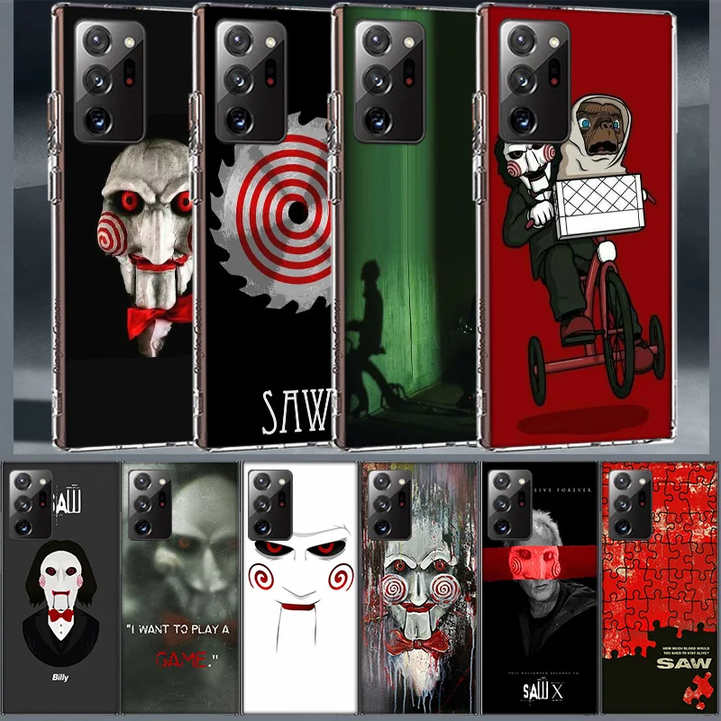 Saw Horror Moive Coque Per Samsung Phone Galaxy Note 20 Ultra 10 Lite 9 8 M52 M51 M32 M31 M30S M21 J8 J6 J4 Plus S10 M12 M11 Tpu