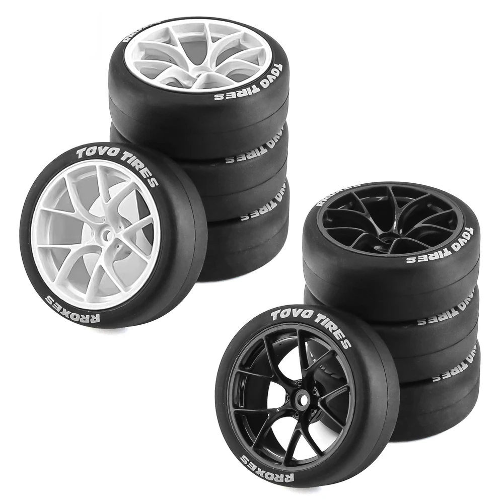 

65mm Tire With Wheel Rim Spare Parts Compatible For 1/10 HPI TAMIYA WRC Carnival Rally Xv01 Tt02 Rc Car