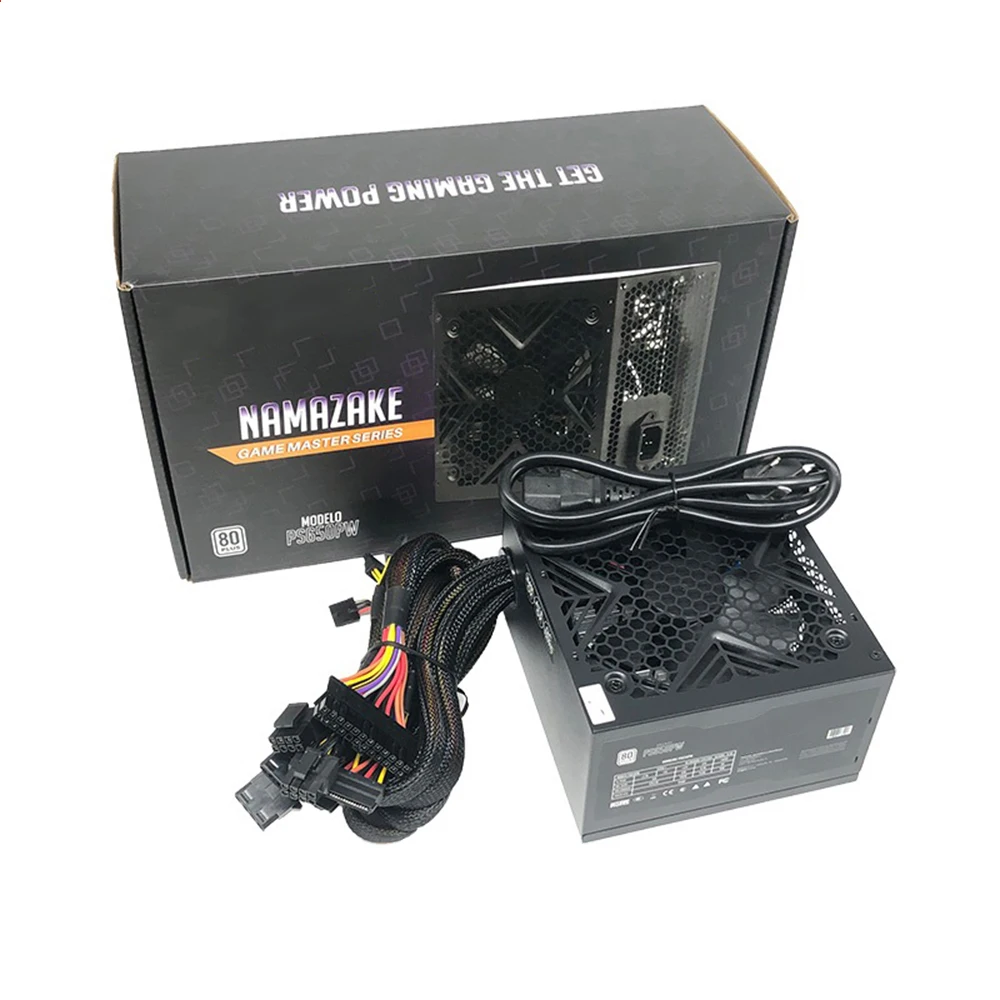 XinHang 데스크탑 컴퓨터 전원 공급 장치 PS650Pw 700W 110V-230v 검정색 무음