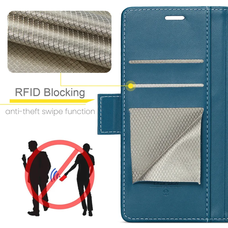 CaseMe Leather Flip Wallet Phone Case with Card Holder