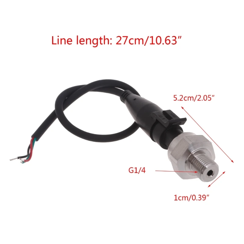 G1/4" Stainless Steel Pressure Transmitter Transducer for Water Oil Pressure Sensor Gauges pressure sensor