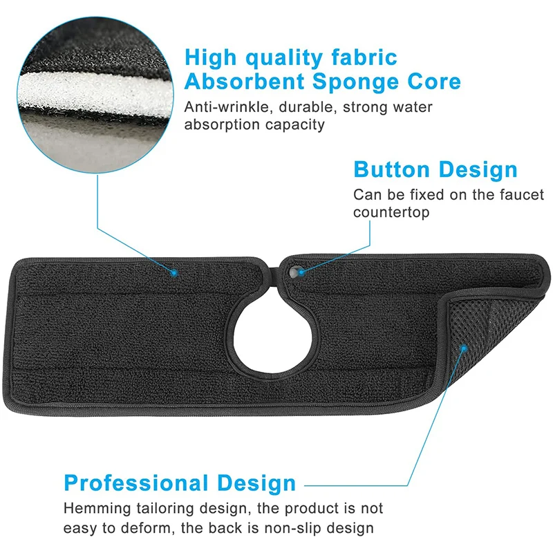 Washable Kitchen Faucet Absorbent Mat Sink Splash Guard Countertop Sink Protectors Drip Catcher Dish Drying Mats for Bathroom kitchen splash guard kitchen sink pad kitchen faucet pad
