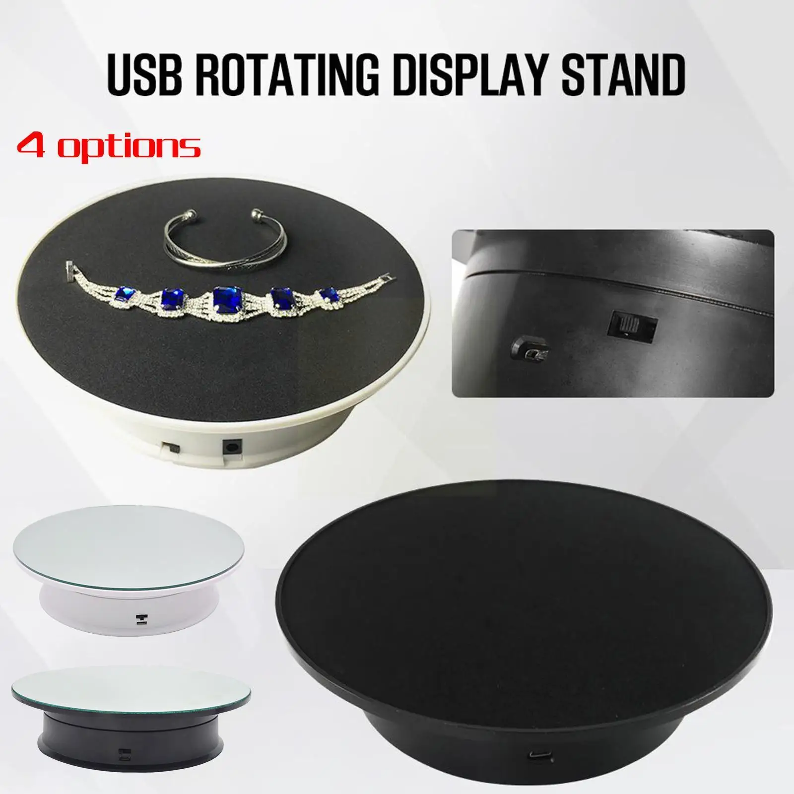 360 Degree Rotating Display Stand Turntable 360 Jewelry Photography