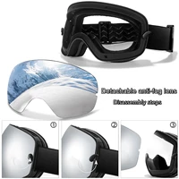 Lunettes de Ski Anti-buée pour hommes et femmes, pour Sports de plein air, snowboard, motoneige, UV400, lentille rechargeable, pour adolescents, cyclisme de noël 5