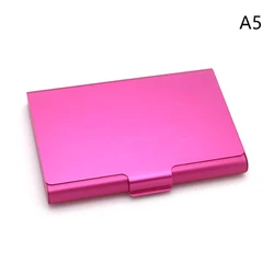 Sleek Aluminum Business Card Holder and Wallet (Rose red)