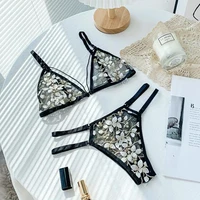 Femmes dentelle soutien-gorge ensembles sous-vêtements sans couture dos nu gilet Sexy Bralette Lingerie ultra-mince soutien-gorge et bref ensembles femme livraison directe 1