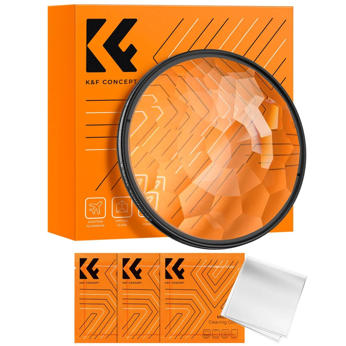 

K&F Concept Kaleidoscope Filter (Nano-B) Prism Crystal Glass，Lllusion Effect Filter 58mm 67mm 72mm 77mm 82mm With Cleaning Cloth