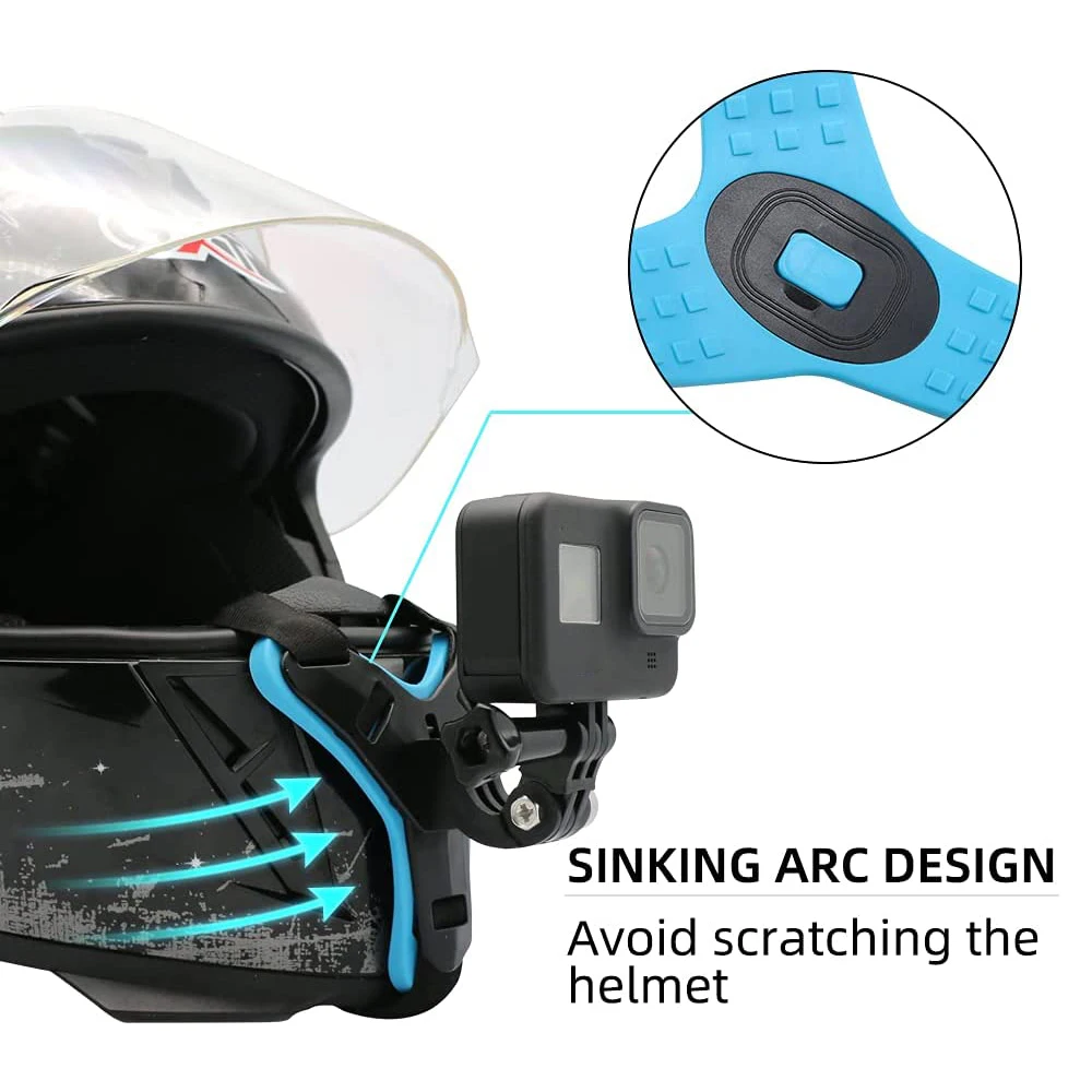 Motorcycle Helmet Chin Strap Mount For Gopro Hero 10 9 8 7 6 5 Dji O