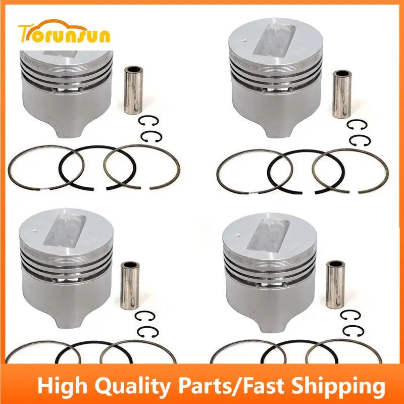 New 4 Sets Std Piston Kit With Ring 3061757105 Fit For Mitsubishi 4dq5