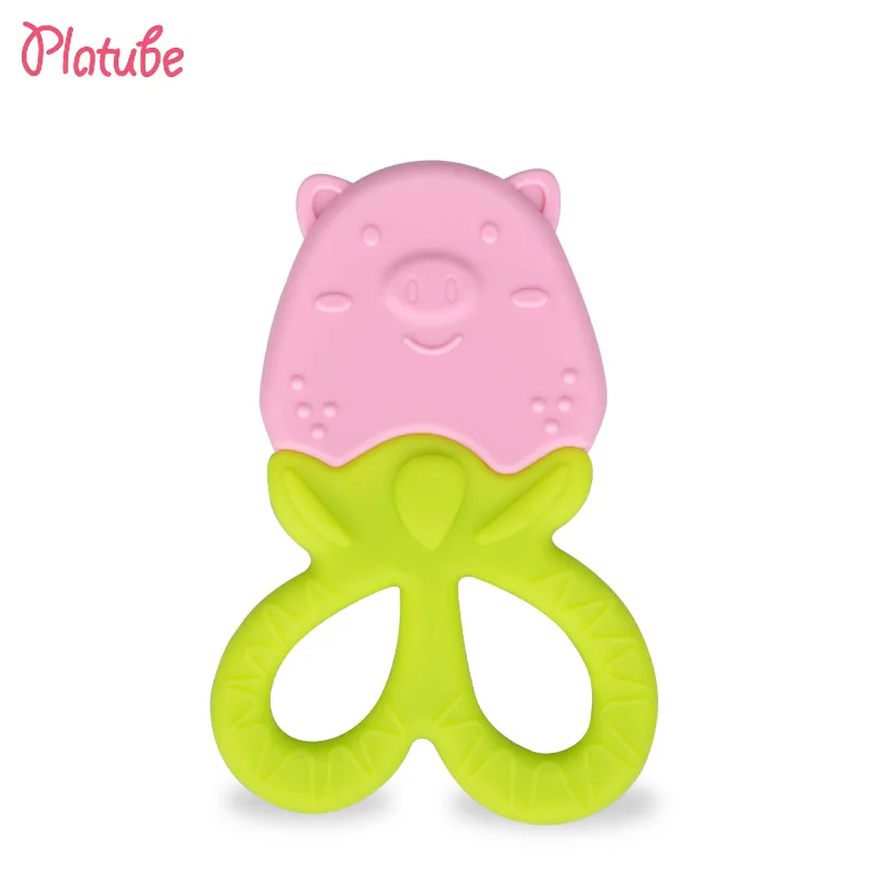 

New Hot Sales Baby Teething Toys Food Grade Silicone Chew Teether Cartoon ShapeTeething Toys Boy Girl Gift Silicone Baby Teether