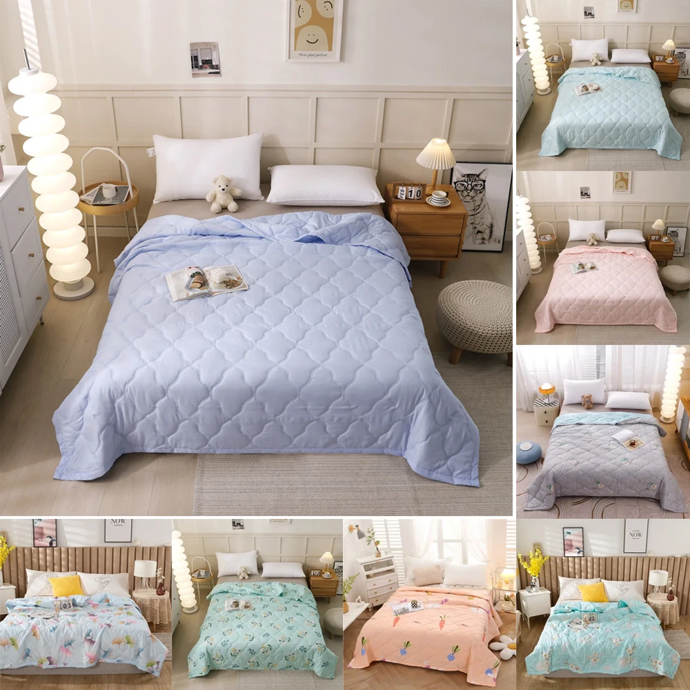 

200x230cm Quilted Spring Summer Quilt Machine Washable Thin Wadding Blanket Super Soft Summer Blanket Air Condition Cool Quilt