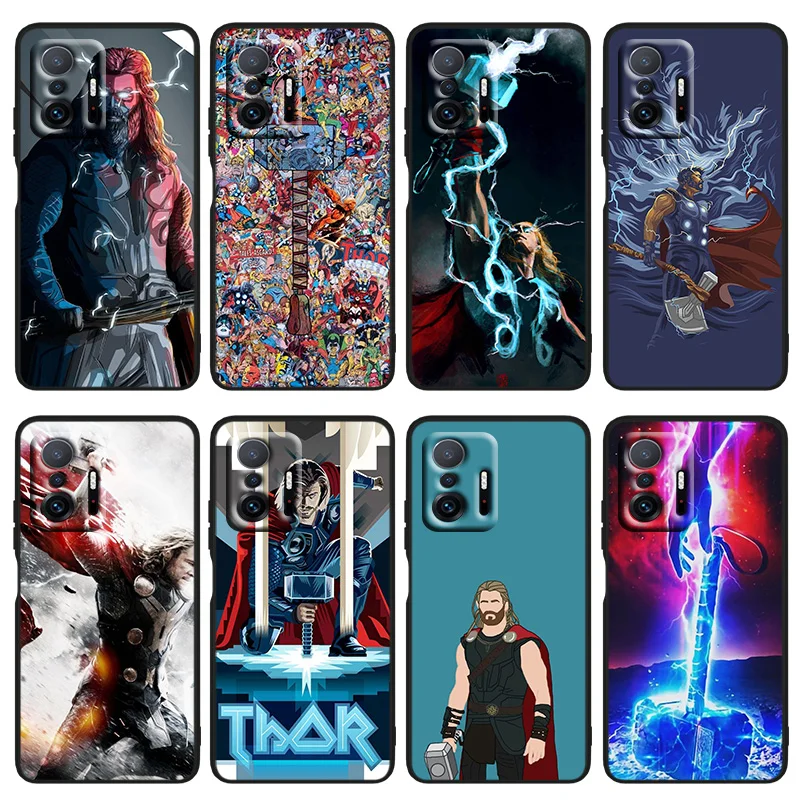 Marvel Thor Per Xiaomi Mi 13 12 12X 12S 11T 11I 11X 11 Hypercharge Pro Ultra Lite Custodia Per Telefono In Silicone Nero