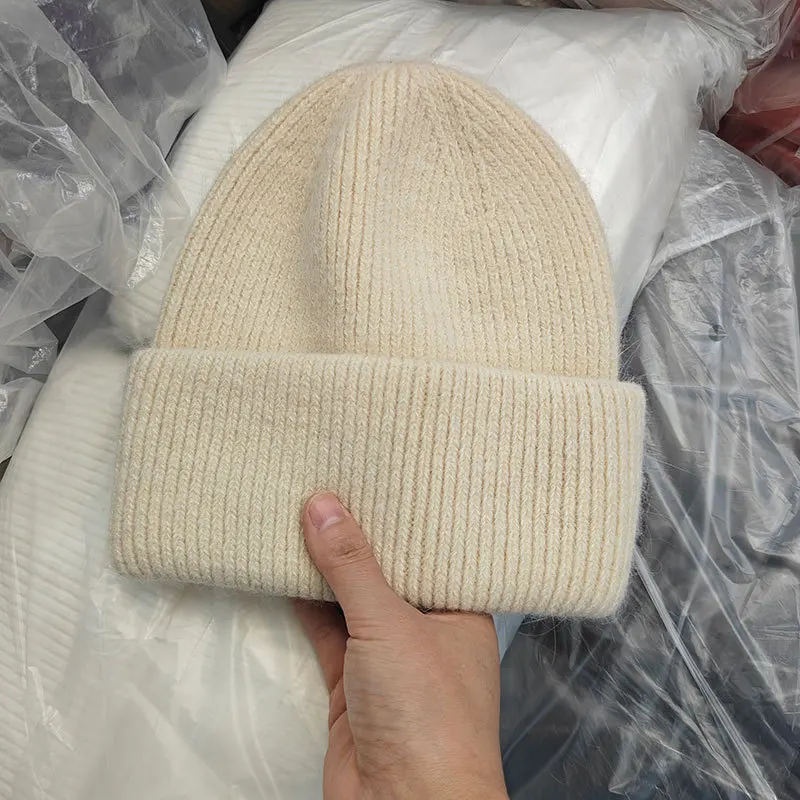 Winter Hüte Für Frauen Männer Unisex Mützen Luxus Kaninchen Fell Thermische Hut Weichen Dicken Warm Halten Casual Motorhaube Baggy Cap Neue – Detail 22