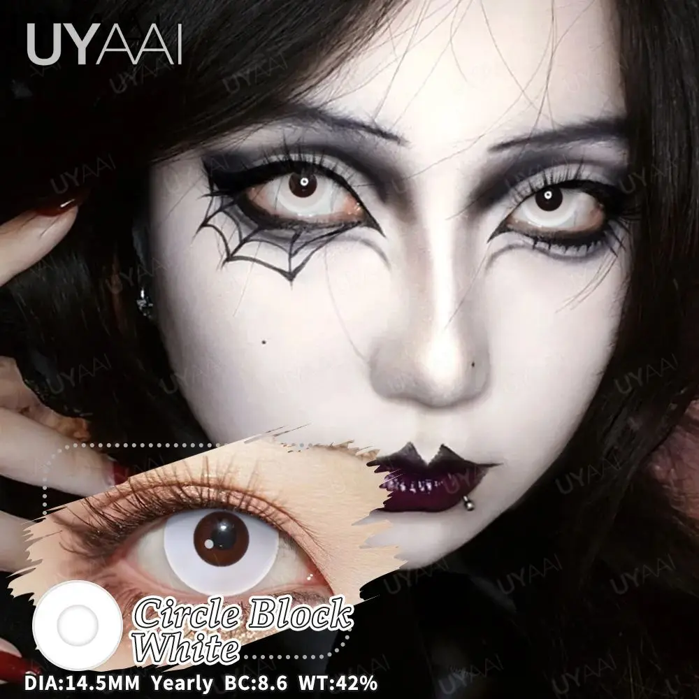 Vibrant Halloween Anime Cosplay Eye Lenses Set - 2 Pcs, Multicolor