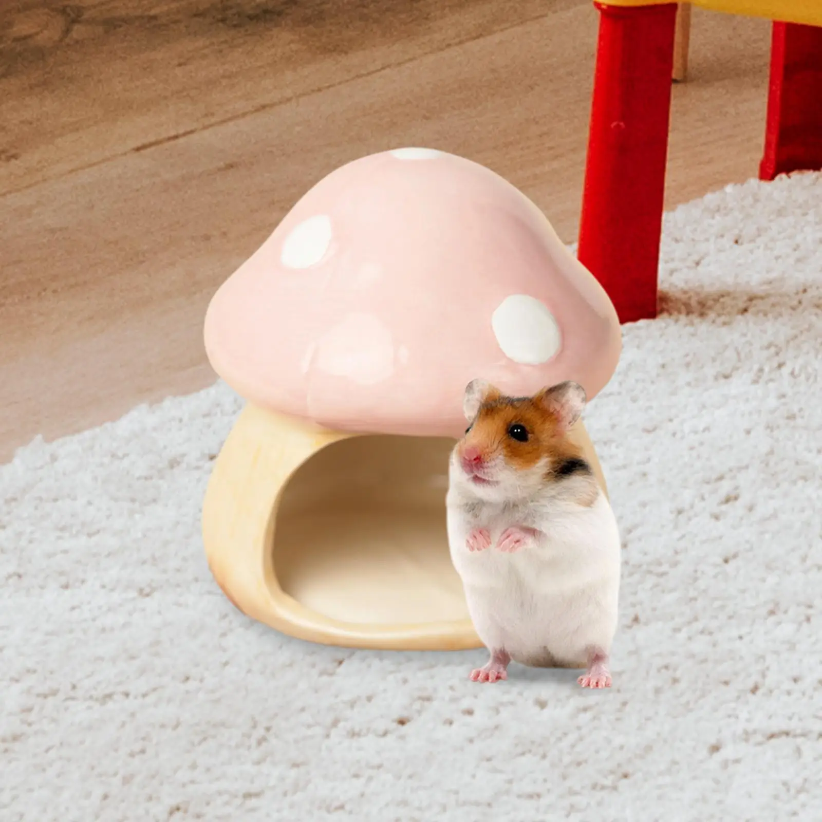 Esshogo Keramisch huis voor hamsters, uniek hamsterhuis, keramiek