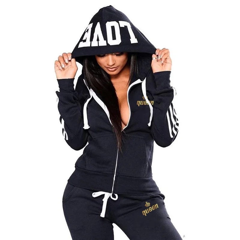 2023 Autumn New Women Comfortable Casual Tracksuits 2 Piece Sports Outfits Long Sleeve Tops and Long Pants Suit  Sport Set