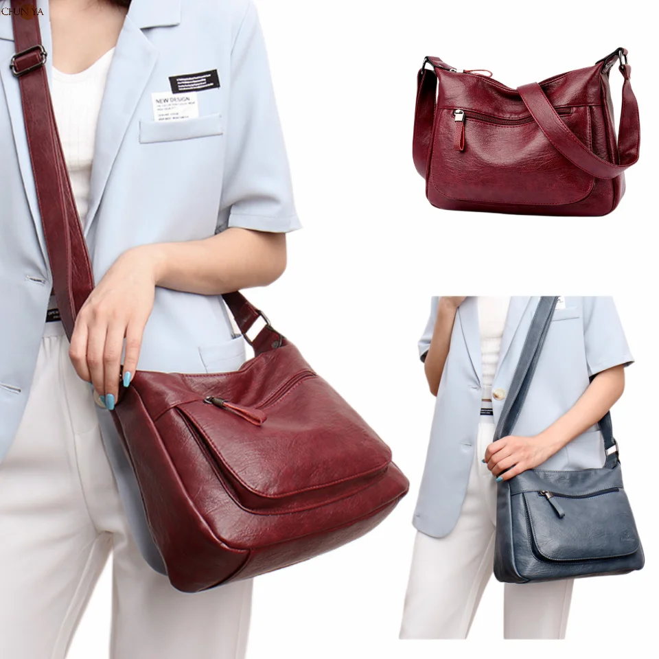 

CFUN YA Leather Women's Bag 2023 Summer Fall Mom's Bags Totes Lightweight Female Shoulder Crossbody Bag Ladies Handbag Bolsa