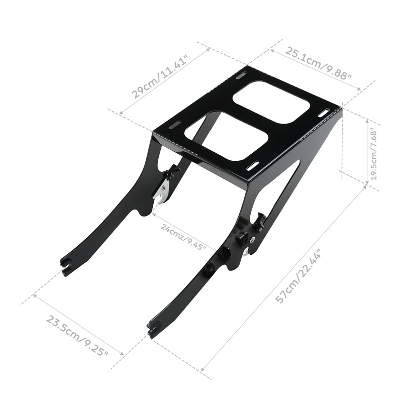 Motorcycle Two Up Mounting Rack For Harley Tour Pak Softail Deluxe FLDE-Heritage Classic FLHC FLHCS -