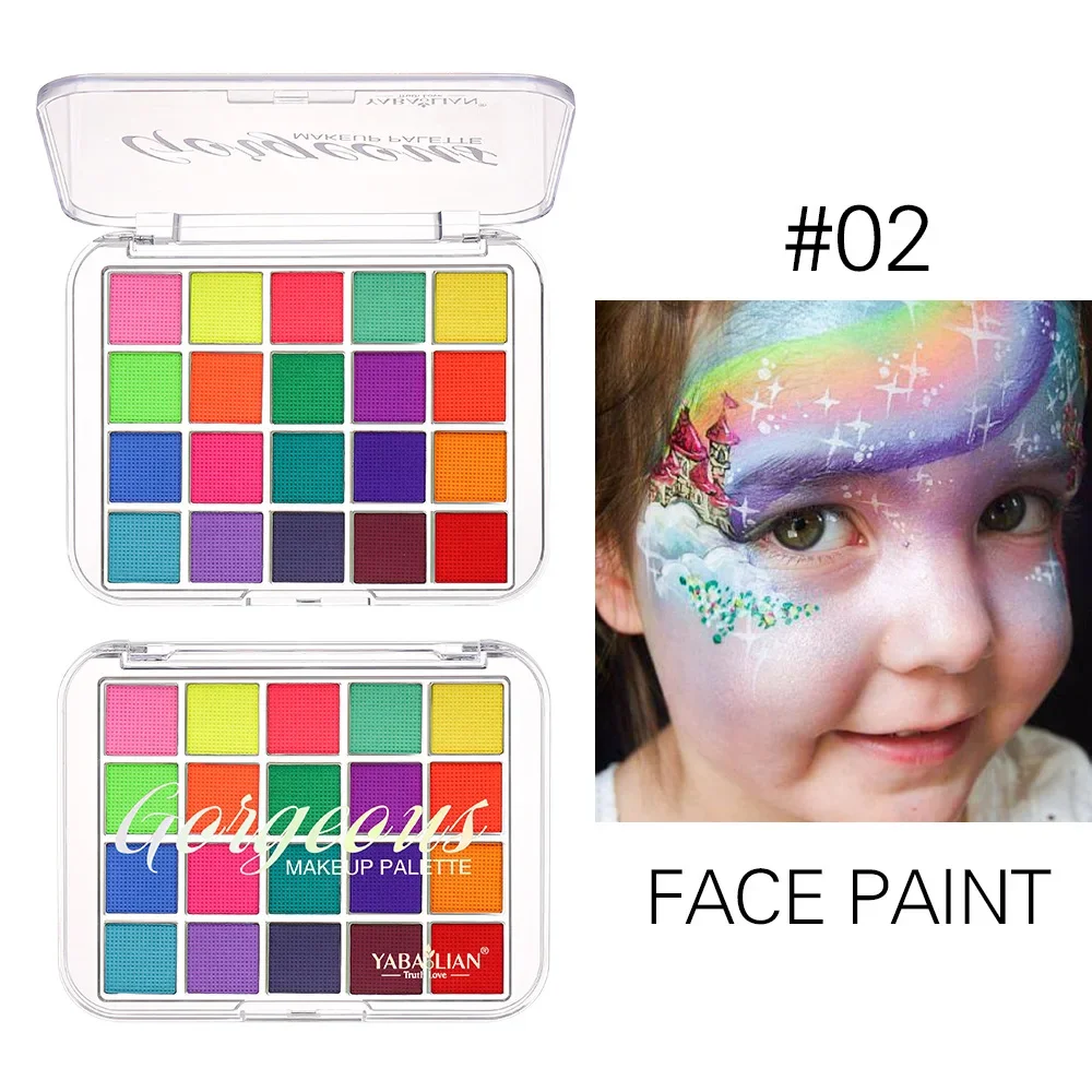 20ColorsFaceBodyPaintingNonToxicSafeEasyToCleanMakeupBody