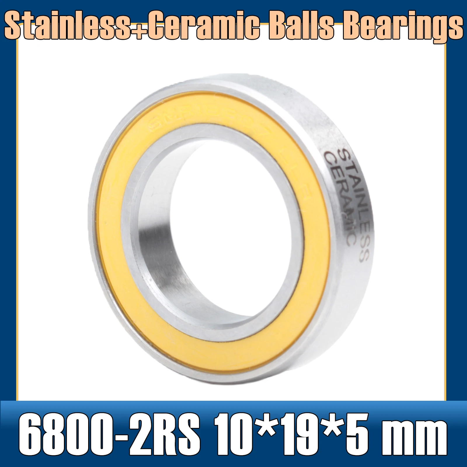 6800-2RS нержавеющий подшипник 10*19*5 мм (1 шт