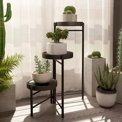 Creative Home Plant Pot Stand-Light Luxury Modern Minimalist Flower Shelf Robust and Durable Decoration Shelf