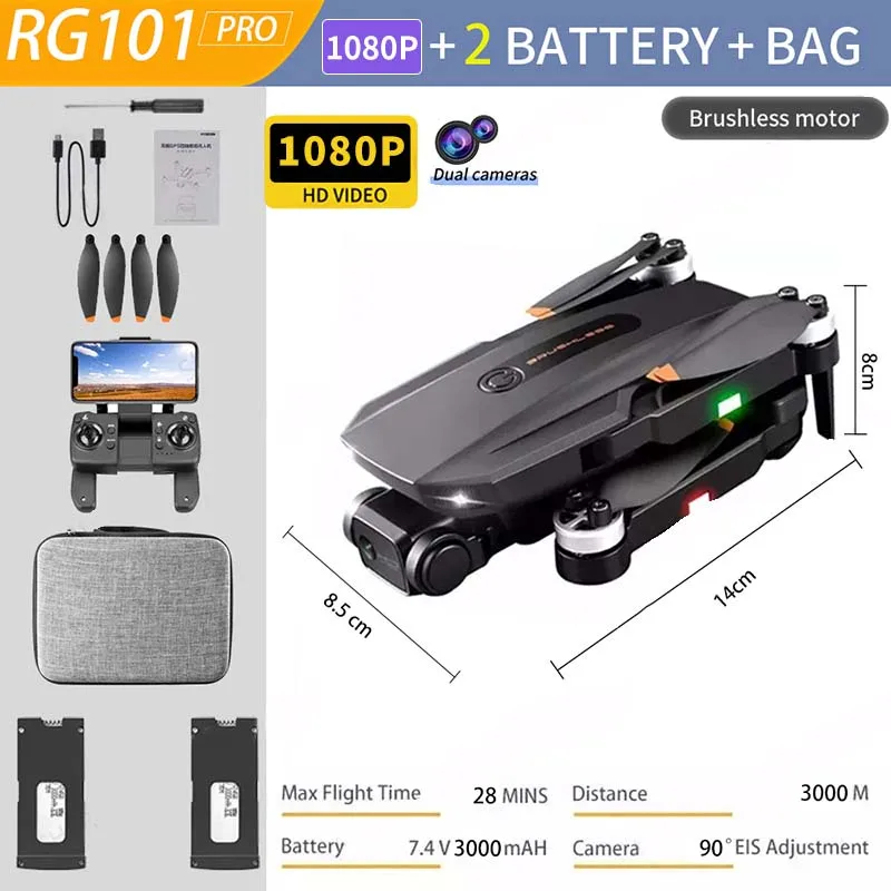 2022 NEW RG101 MAX GPS Drone 6K Professional Dual HD Camera FPV 800m Aerial Photography Brushless Motor Foldable Quadcopter Toys color changing nee dohs Squeeze Toys