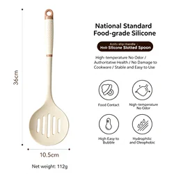 Silicone Kitchen Utensil Set - Non - Stick & Heat Resistant Cooking Tools (A Noodle spoon)