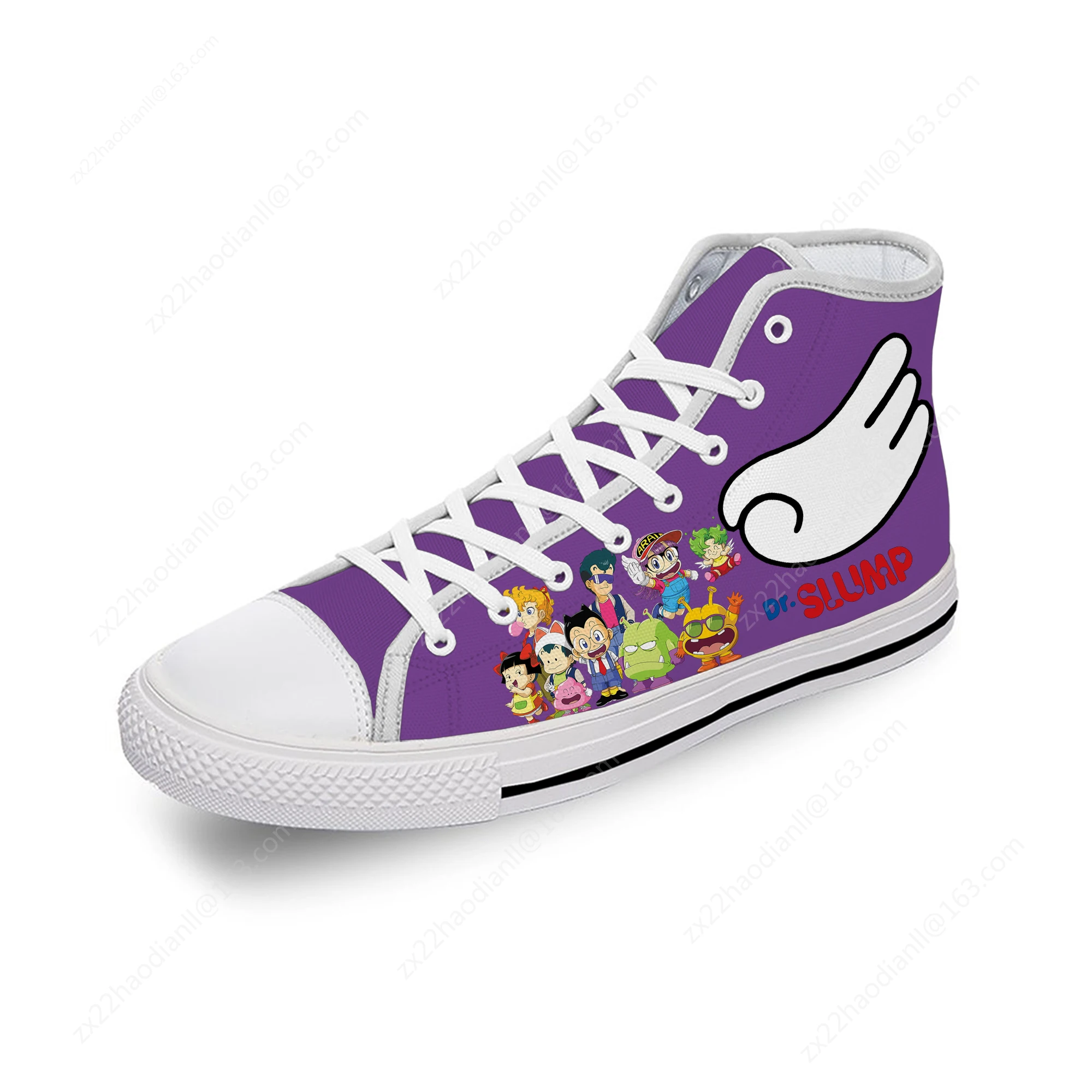 Arale Dr Slump Japanese Anime High Top Sneakers Mens Womens Teenager Casual Shoes Canvas 3D Print Shoes Cosplay Lightweight shoe