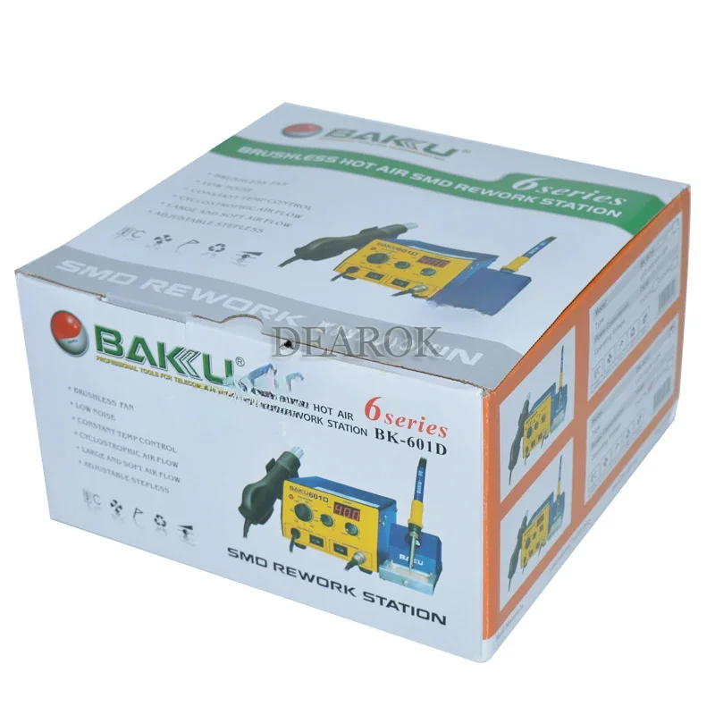 220V LED digital display screen hot air SMD repair table BK-601D hot air welding equipment BGA repair 1 piece