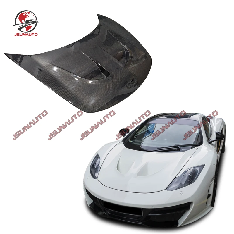 For Mp4-12C Carbon Fiber P1 Style Front Hood Cover For Mclaren 650S Coupe Spider Mp4-12C 2014-2017 Front Bonnet Hood Cover