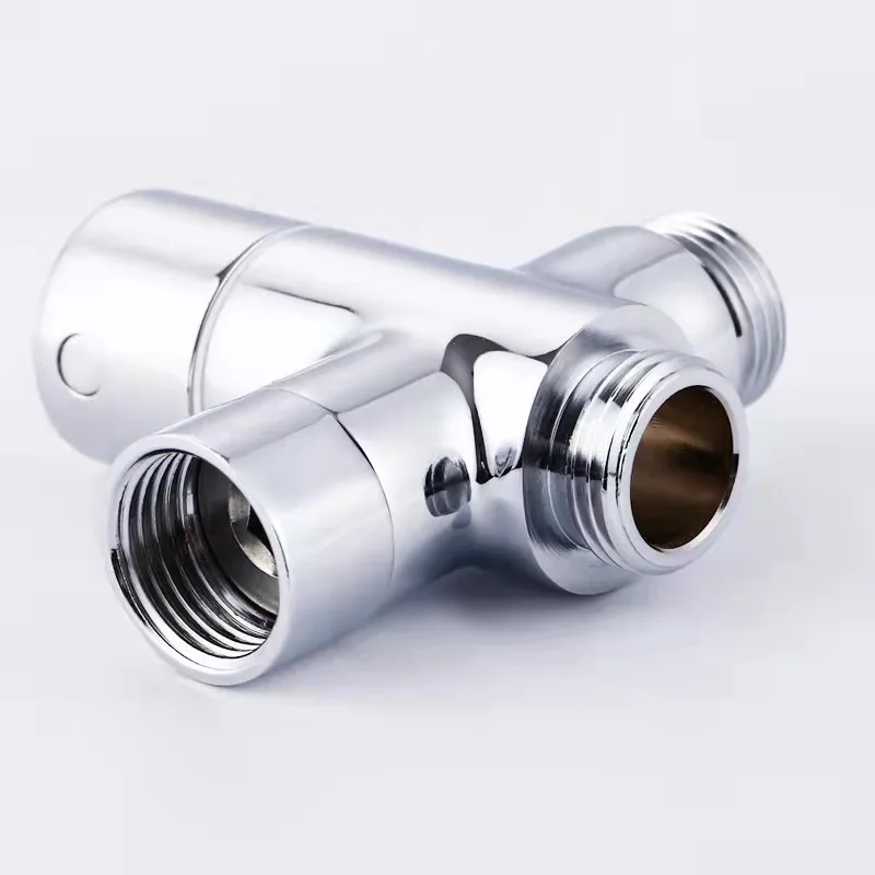 Toilet Corner Valve Water Distributor Spray Gun Shower Valve 7/8 1/2 Three-way 3/8 One in Two Out Water Distributor toilet spray gun shower diverter valve