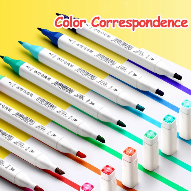 12/18/24/36/48 Colors Double Headed Marker Washable Soft Brush Painting Highlighter Markers Pen Set Barreled Manga Artists Paint 3