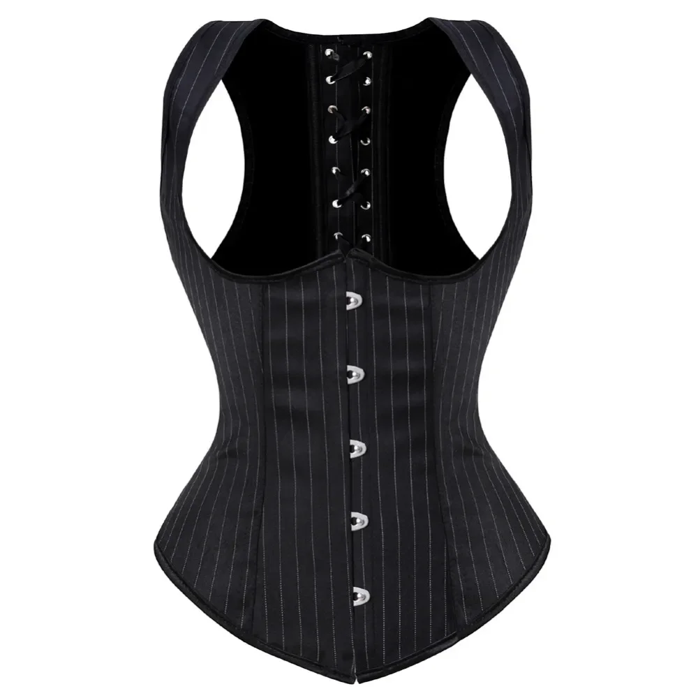Body Shaper Waist Trainer Corset Bustier Top Waist Corset Lace Corset Women's Gothic Jacquard Underbust Corset Sexy Shoulder Straps Spiral Steel Boned Bustier Vest Corselet Plus Size S-6XL