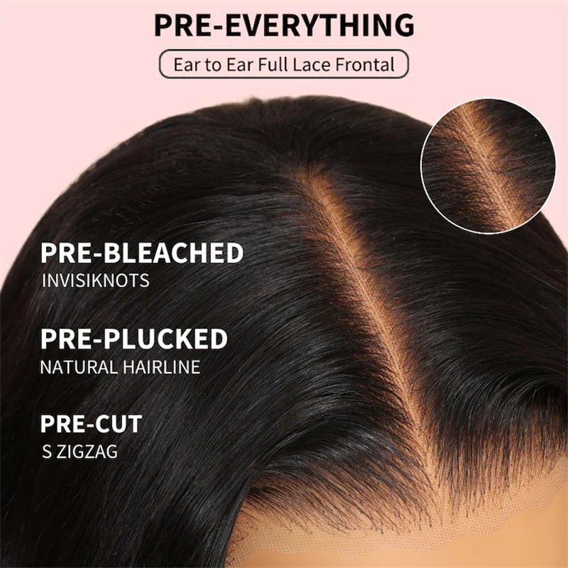 Beautyforever Bye Bye Knots Glueless Human Hair Wig Without Glue PrePlucked Body Wave 13x4 Pre-Cut Transparent Lace Frontal Wig