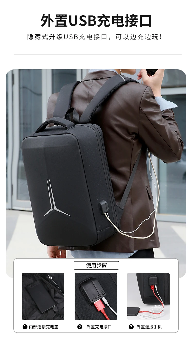 Mens LBackpack Waterproof Anti theft with USB Port Stylish Design Large Capacity Comfortable Straps Ideal for Work and Travel