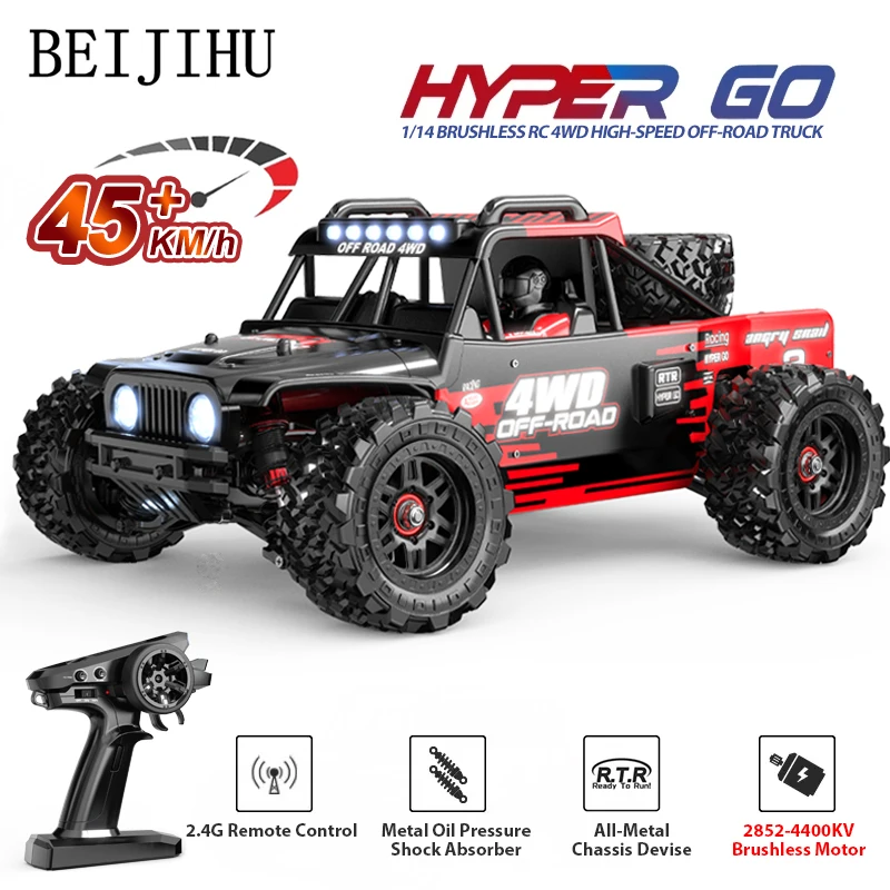 Mjx Hyper Go 14210 14209 Brushless Rc Car 3S Telecomando Professionale Fuoristrada Da Corsa Camion Giocattolo Elettrico Ad Alta Velocità Per Bambini