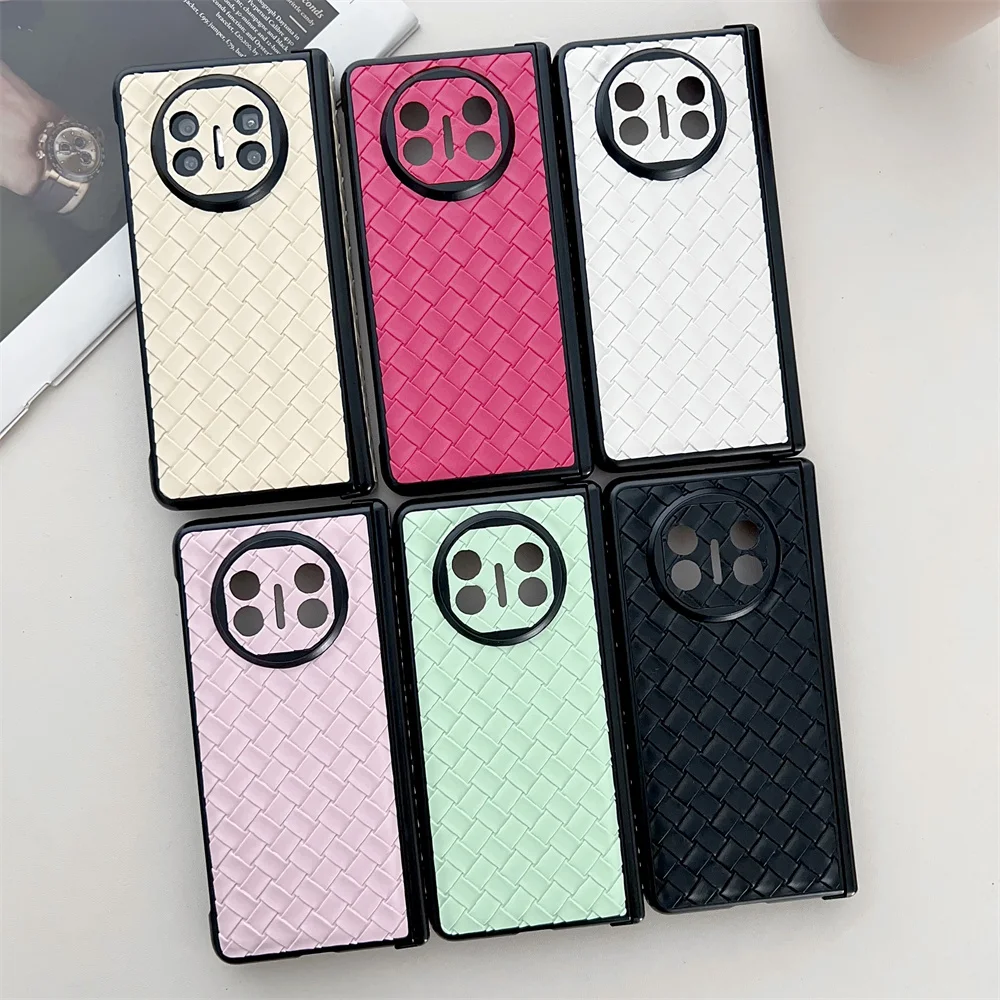 

Woven Pattern Phone Case For HuaWei Mate X5 Hinge Cover Protective Hard Shell