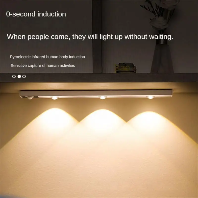 

Soft Light Hill Corrugated Cats Eye Lamp Corrosion Preventive Bookcase Nightlight Smart Cabinet Corridor Induction Lamp