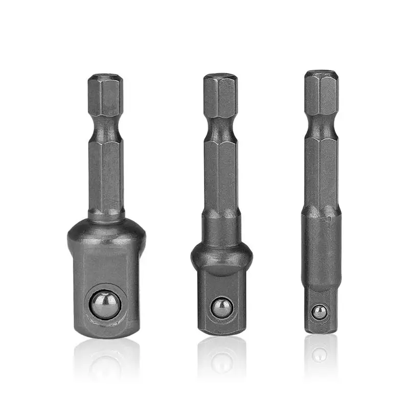 3 Pieces/set Socket Adapters Electric Pneumatic Impact Wrench Converter Extensions Rotating Tool Woodworking Supplies Drill Bit |