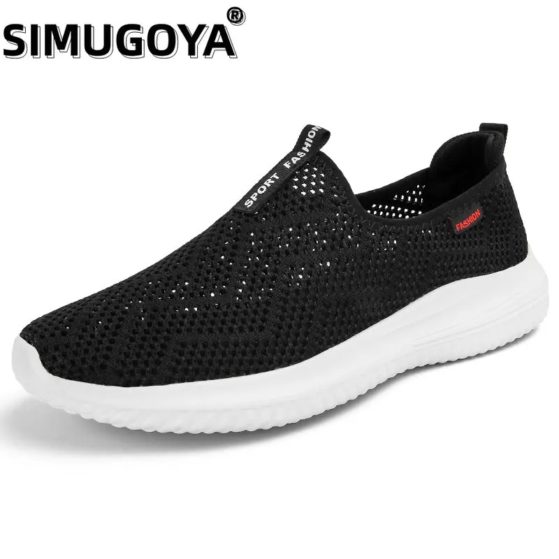 

SIMUGOYA Men Casual Shoes Slip-On Summer Men's Shoes Mesh Lightweight Comfortable Breathable Walking Sneakers Zapatillas Hombre