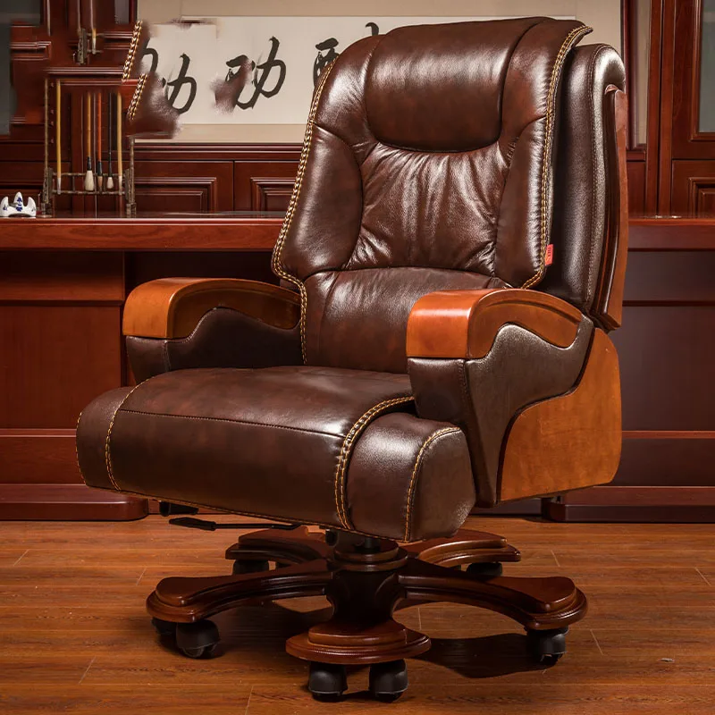 Executive Ergonomic Office Chair Leather Massage Full Body Nordic Office Chair Throne Relaxing Silla Oficina Salon Furniture