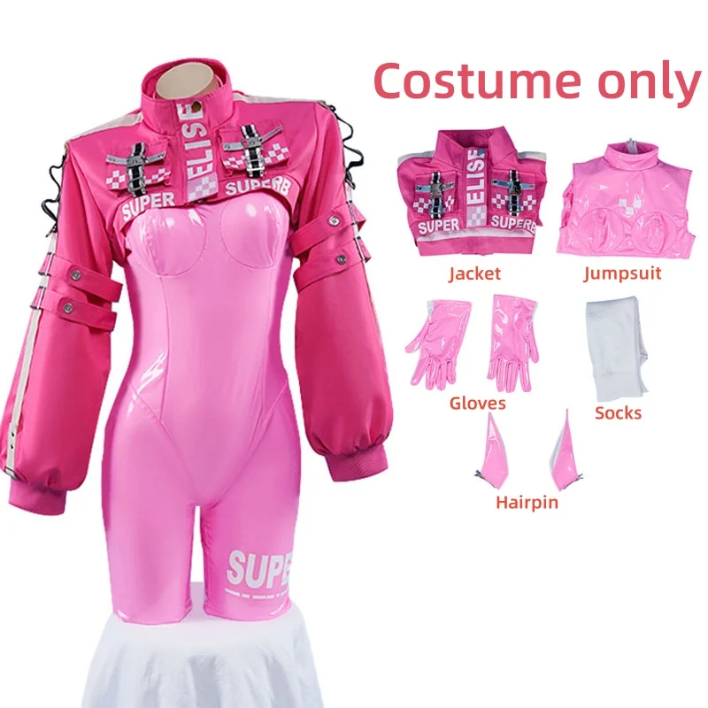 Cosplay Costumes Cosplay Wigs Women&rsquo;s Nikki Alice Cosplay Costume Bodysuit Ear Gloves Wig Cat suit