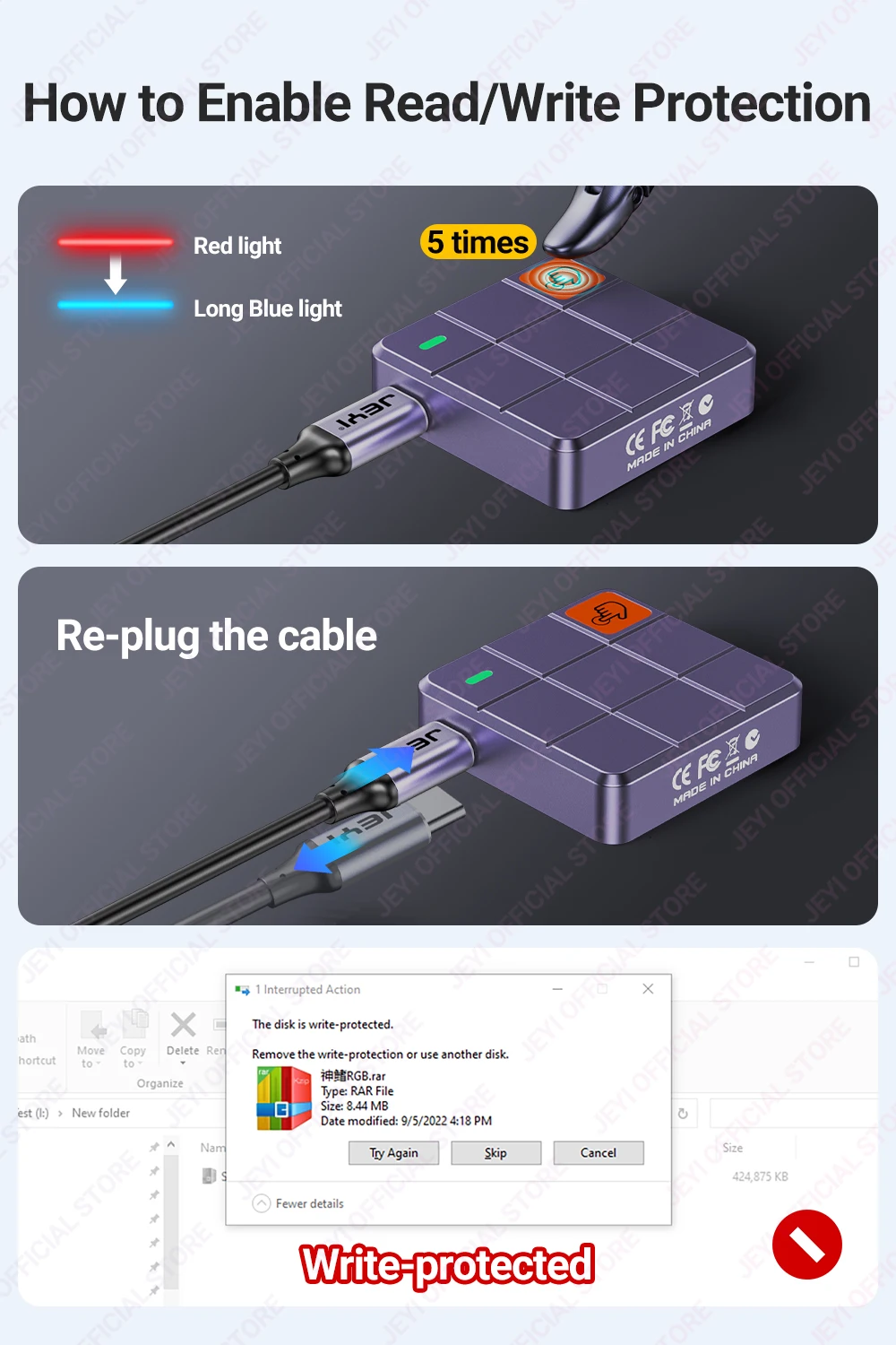 3.2, GEN2, 10Gbps, Capa SSD PCIe, Proteção