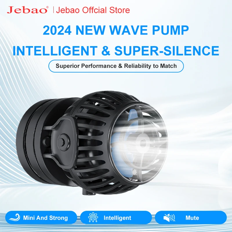 Jebao EOW Series Wave Maker Aquarium Water Pump Filter 12V 24V Fountain Pump Fish Tank Ultra Quiet Operation with WIFI